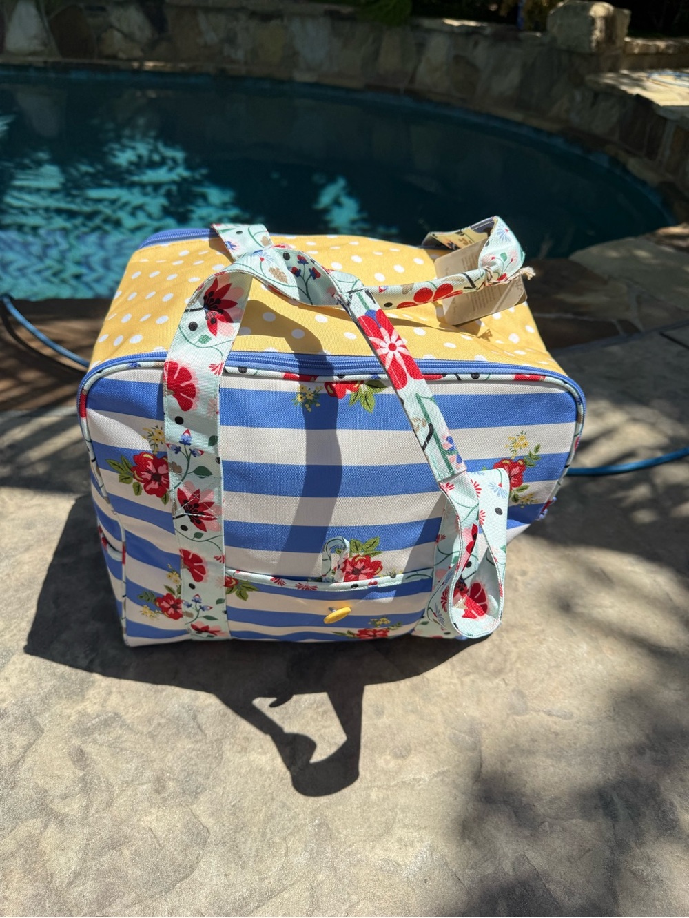 Matilda Jane Blue & White Striped Floral insulated bag - Picture 5 of 7